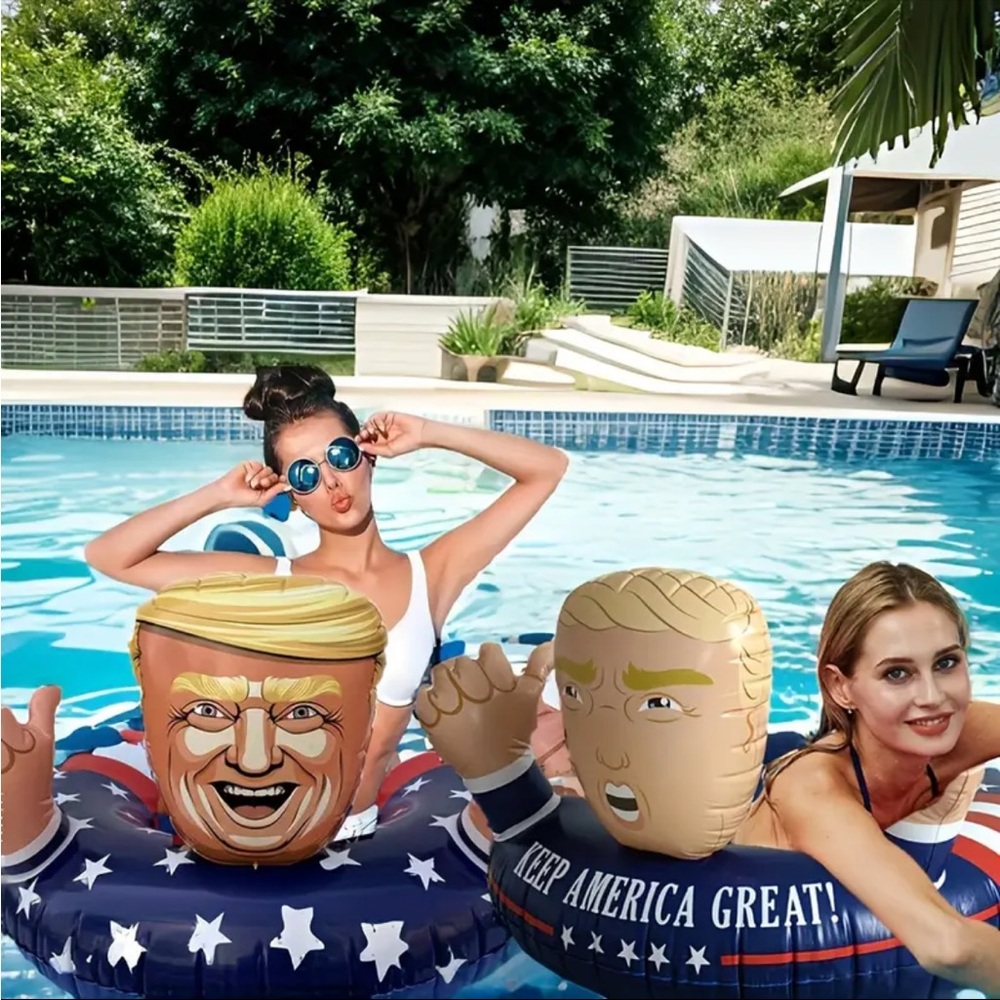 TRUMP Inflatable Pool Float with Patriotic Design-NWT - Picture 3 of 6